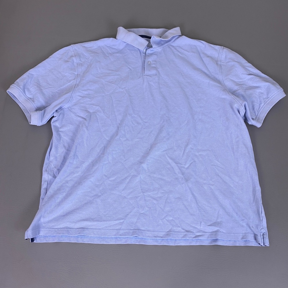 Amazon Essentials Polo Shirt Men's XXL Regular Light Blue Short‎ Sleeve Pique